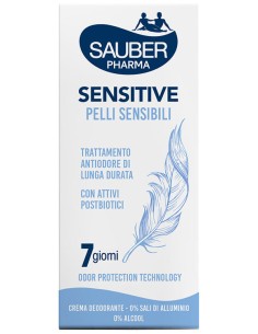 Sauber Deo 7 Giorni Sensitive Pelli Sensibili Crema 35 Ml