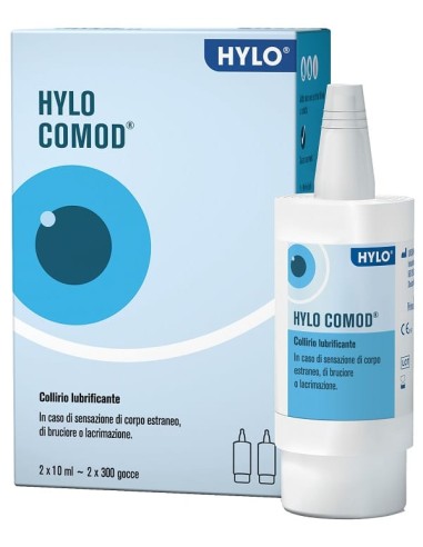 Hylo Comod Gocce Oculari Ialuronato Di Sodio 0,1% 2 Flaconc Ini Da 10 Ml