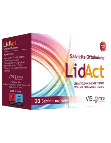 Lidact Salviette Oftalmiche Perioculari Monouso 20 Pezzi