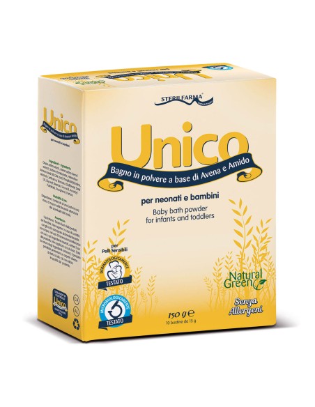 Unico Bagno Neonati Bambini 10 Bustine 15 G