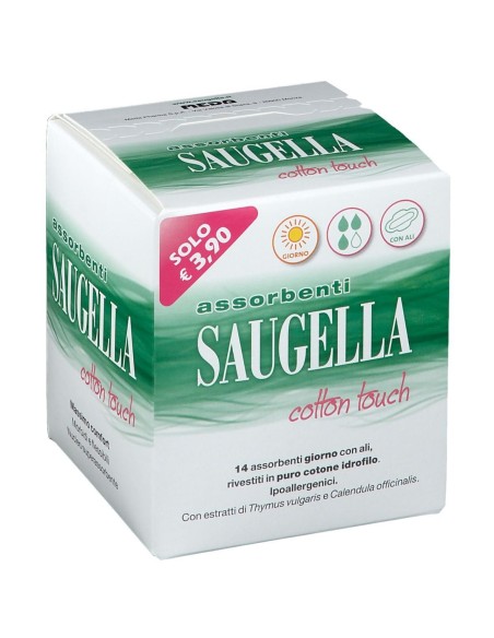 Saugella Cotton Touch Assorbenti Giorno 14 Pezzi Taglio Prezzo