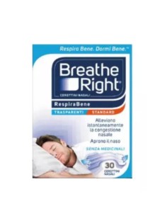 Cerotti Nasali Breathe Right Trasparenti 30 Pezzi