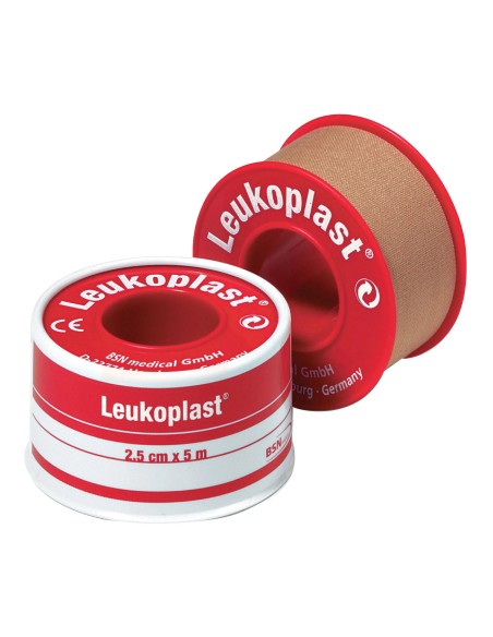 Cerotto Chirurgico Per Fissaggio Medicazioni In Rocchetto Leukoplast Supporto Viscosa Color Pelle Massa Adesiva Caucciu' Ossido 
