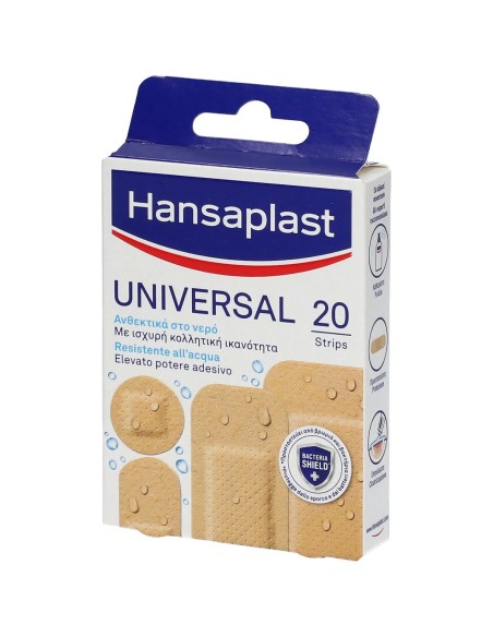 Cerotto Hansaplast Universal Resistente All'acqua 4 Forme Assortite 20 Pezzi