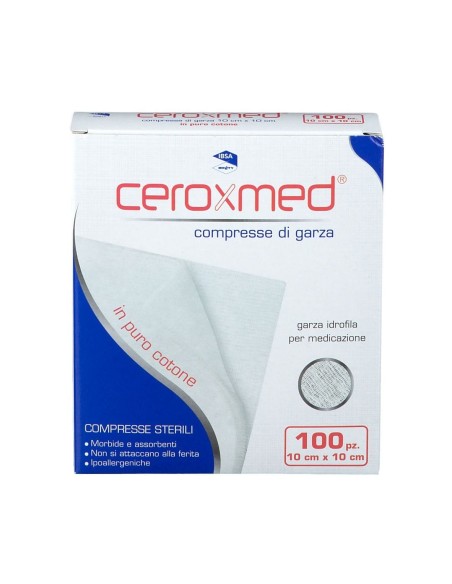 GARZA IDROFILA CEROXMED 10X10CM IN COTONE 100 PEZZI