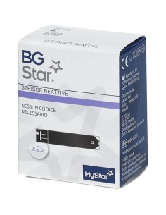 Strisce Reattive Misurazione Glicemia Bgstar Mystar 25 Pezzi
