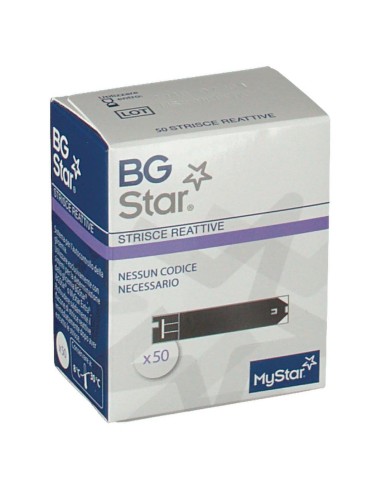 Strisce Reattive Misurazione Glicemia Bgstar Mystar 50 Pezzi