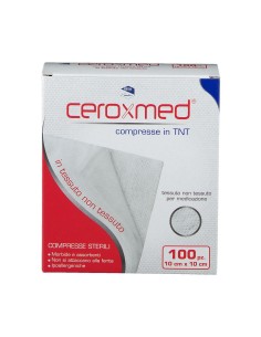 GARZA COMPRESSA IN TESSUTO NON TESSUTO CEROXMED 10X10 CM 100 PEZZI 2