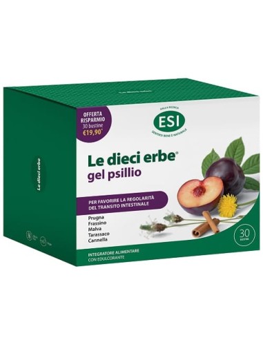 Esi Le Dieci Erbe Gel Psillio Offerta Risparmio 30 Bustine