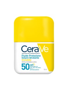 Cera Ve Fluido Protezione Solare Idratante Invisibile Spf50, Protezione Alta, Texture Leggera Invisibile Sulla Pelle, Per Pelle 