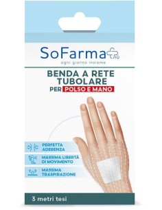 Benda A Rete Tubolare Sofarmapiu' Per Polso E Mano 3 Metri Tesi