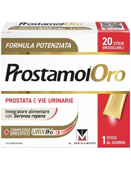Prostamol Oro 20 Stick Orosolubili Da 1,6 G Gusto Frutti Rossi Con Edulcoranti Senza Zuccheri Senza Glutine Naturalmente Privo D