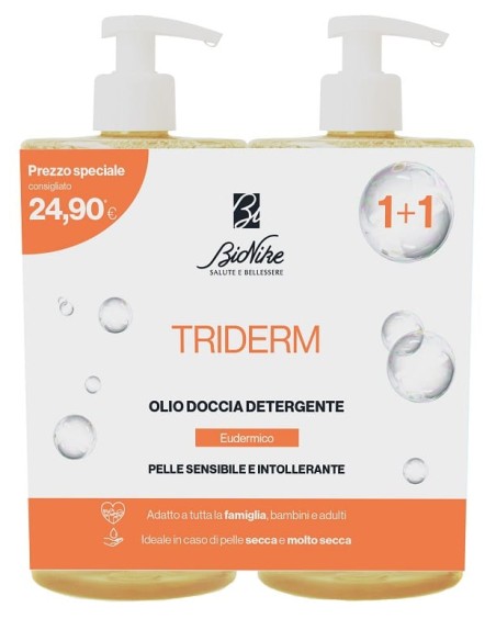 Triderm Bipack Olio Doccia Detergente 750 Ml Offerta Speciale
