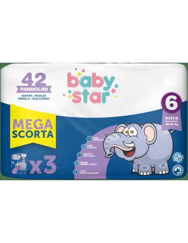 Pannolino Babystar Megascorta Taglia 6 42 Pezzi