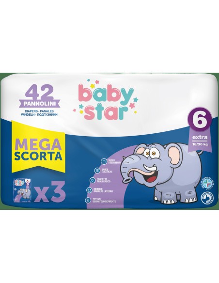 Pannolino Babystar Megascorta Taglia 6 42 Pezzi
