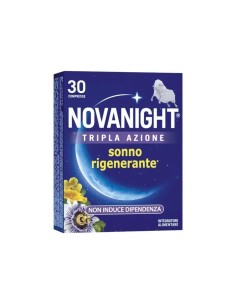 Novanight Tripla Azione Con Melissa E Melatonina Per Dormire, Senza Glutine, 30 Compresse