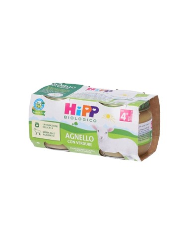 Hipp Bio Omogeneizzato Agnello Con Verdure 2 Pezzi Da 80 G