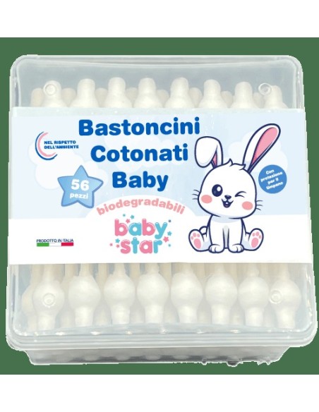 Babystar Bastoncini Cotonati 56 Pezzi