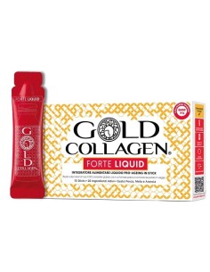 Gold Collagen Forte Liquid 10 Sticks Da 25 Ml Gusto Pesca Mela E Arancia Con Edulcorante