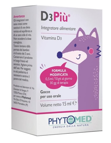D3 Piu' Formula Modificata Gocce Orale 15 Ml