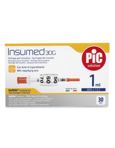 Siringa Meds Insulina 1 Ml Ago Gauge 25 Fisso Monouso Sterile 25 Mm