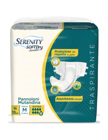 Pannoloni Mutandina Serenity Soft Dry Sensitive 15 Pezzi