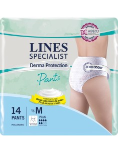 Derma Protection Plus pannolone sagomato M Lines Pecialist 14 Pezzi