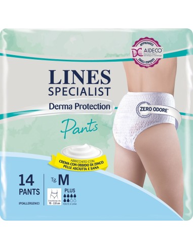 Derma Protection Plus pannolone sagomato M Lines Pecialist 14 Pezzi