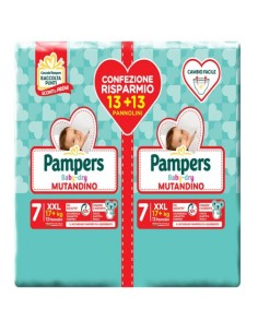 Mutandino Baby-Dry 7 XXL Duo Pampers 26 Pezzi