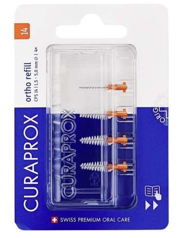 Curaprox CPS 14 Ortho Refill Arancioni 4 Scovolini