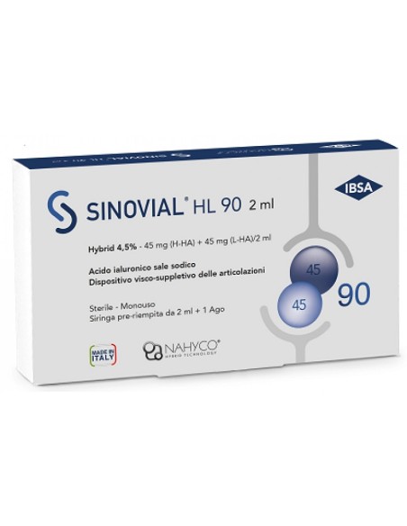 Sinovial HL 90 Intra Articolare con Acido Ialuronico Siringa Preriempita 2 ml