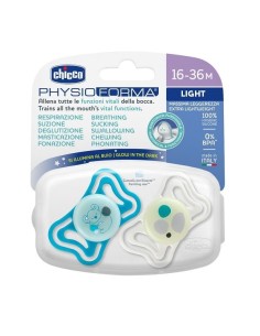 Chicco Succhietto Light Lumi Silicone 16-36 Mesi 2 Pezzi