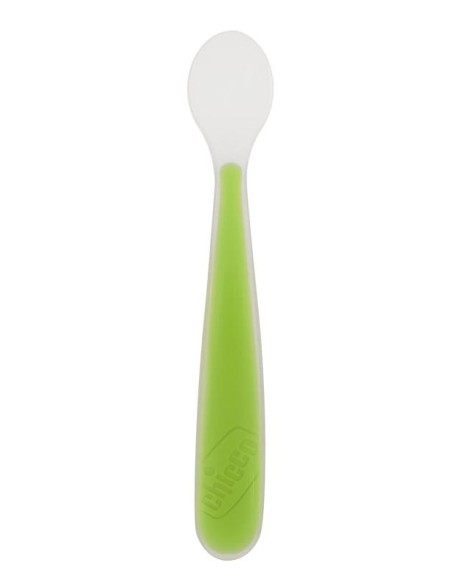 Chicco Softly Spoon Cucchiaio Morbido in Silicone Verde 6 Mesi+