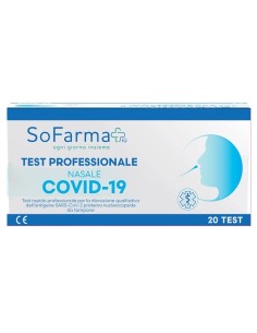 TEST ANTIGENICO RAPIDO COVID-19 NASALE RILEVAZIONE QUALITATIVA ANTIGENI SARS-COV-2 IN TAMPONI NASALI 20 PEZZI USO PROFESSIONALE 