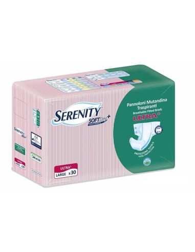 PANNOLONE A MUTANDINA SERENITY FITTED ULTRA + ALOE L 30 PEZZI