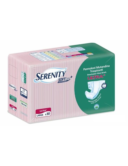PANNOLONE A MUTANDINA SERENITY FITTED ULTRA + ALOE L 30 PEZZI