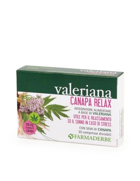 VALERIANA CANAPA RELAX 30 COMPRESSE DIVISIBILI