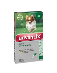 ADVANTIX SPOT ON soluzione 1 pipetta 0,4 ml cani fino a 4 Kg