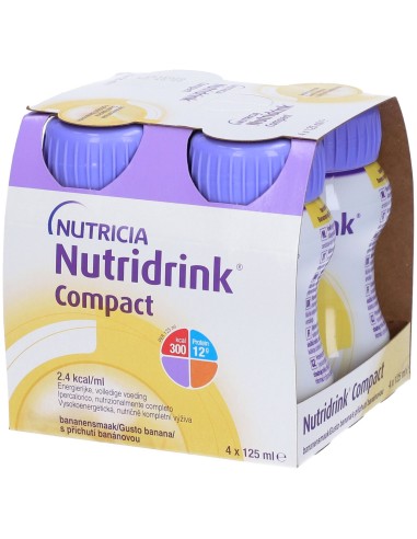 NUTRICIA NUTRIDRINK COMPACT GUSTO BANANA 4 BOTTIGLIE DA 125 ML