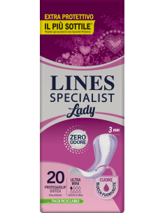 ASSORBENTI PER INCONTINENZA LINES SPECIALIST LADY ULTRAMINI 20 PEZZI