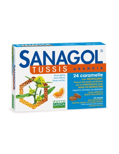 SANAGOL TUSSIS ARANCIA 24 CARAMELLE