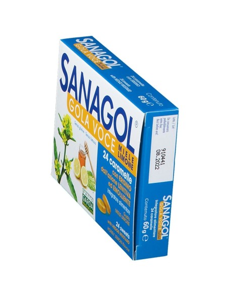 SANAGOL GOLA VOCE MIELE LIMONE 24 CARAMELLE