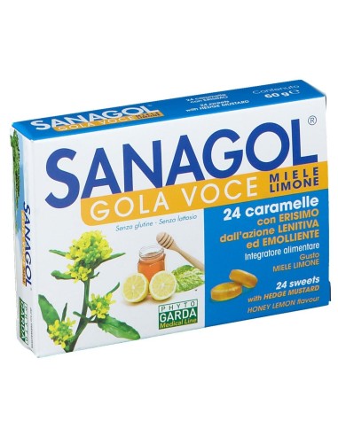 SANAGOL GOLA VOCE MIELE LIMONE 24 CARAMELLE