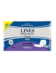 PANNOLONE PER INCONTINENZA LINES SPECIAL CLASSIC SAGOMATO MAXI 30 PEZZI