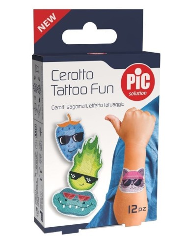 Pic Solution Tattoo Fun Cerotti Sagomati 12 Pezzi