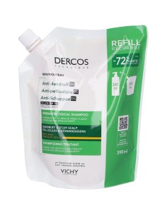 Vichy Dercos Technique Shampoo Antiforfora Capelli Secchi Ricarica 390 ml