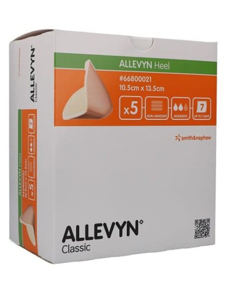 Allevyn Heel Medicazione Idrocellulare Sterile per Tallone 10,5x13,5 cm 5 Pezzi