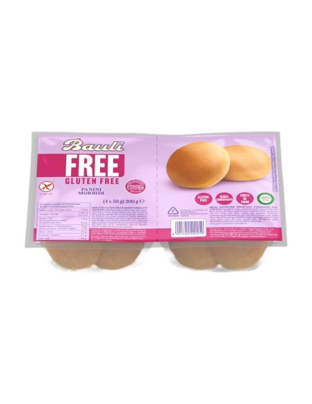 Bauli Free Panini Morbidi Senza Glutine 4 Pezzi da 50 g