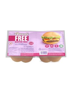 Bauli Free Panini per Hamburger Senza Glutine 4 Pezzi da 75 g