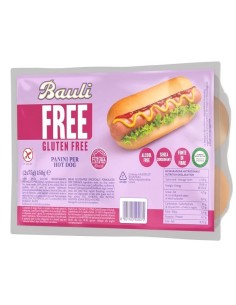 Bauli Free Panini per Hot Dog Senza Glutine 2 Pezzi da 75 g